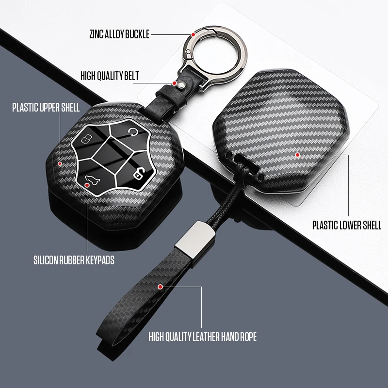 Guscio Protettivo in ABS per Chiave Auto Chery Jetour 2025 T2 Traveler T1 2025+ con Portachiavi e Accessori per la Protezione della Chiave - Image 3