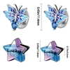925 Sterling Silver Blue Series Dragonfly Butterfly Bird Pansy Flower Pendant Charm Fit 4MM hole diameter Bracelet Jewelry Gift 6