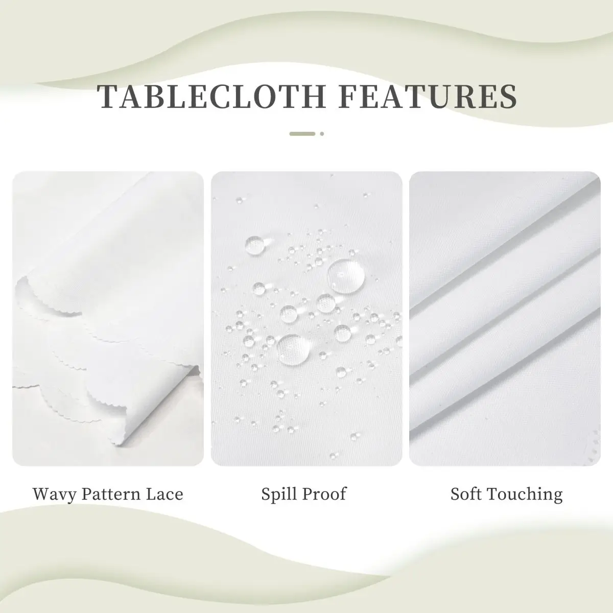 Merry Christmas Snowflake Round 60 Inch Tablecloths for Kitchen Table, table cover,tablecloth protector