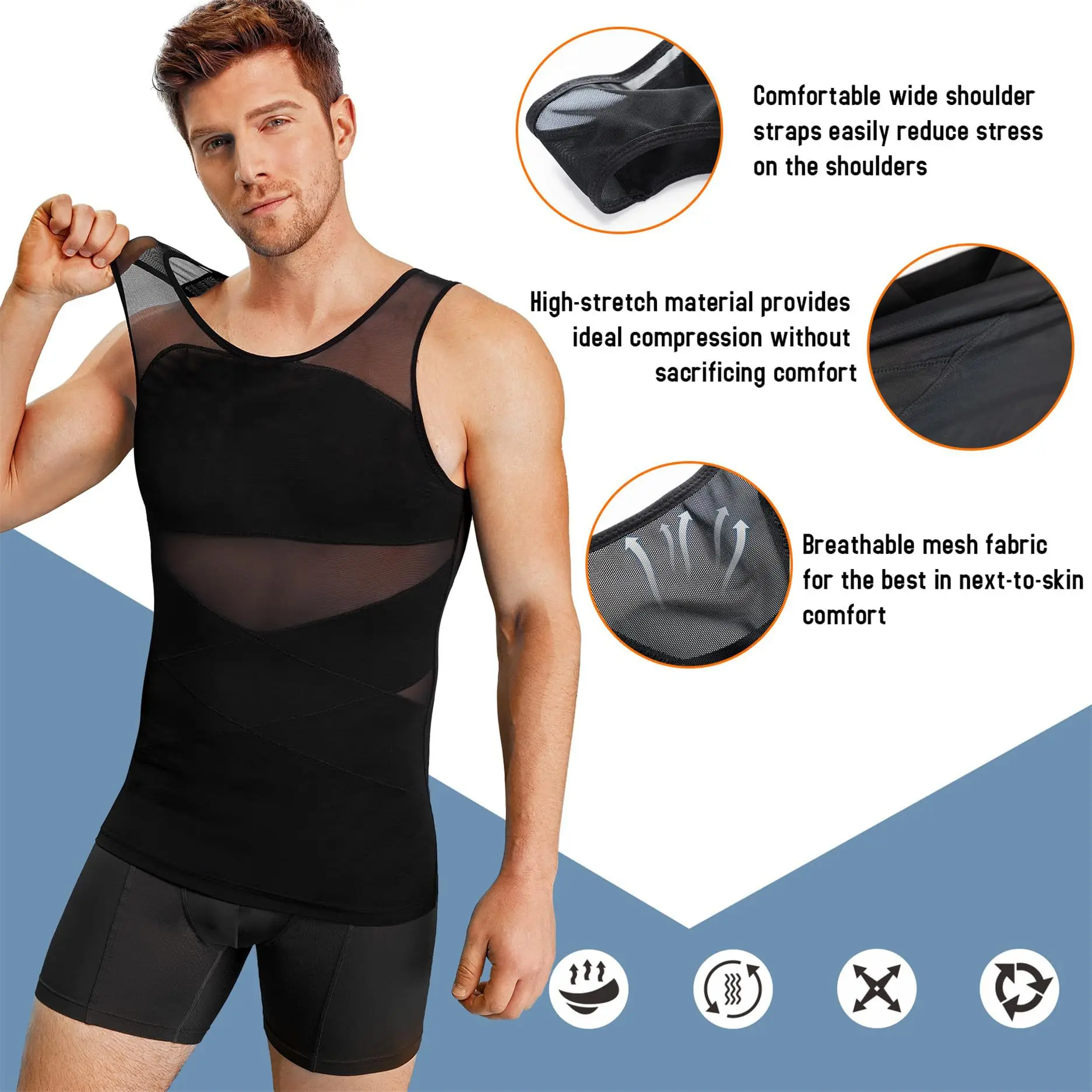 Men Bodysuit Breathable Shapewear Slimming Vest Corset Man Mesh Body Shaper Compression Undershirt Girdle Sleepwear Man Clothes 20 S9947b0a9d55c46bc96e1ec9b138afb67u