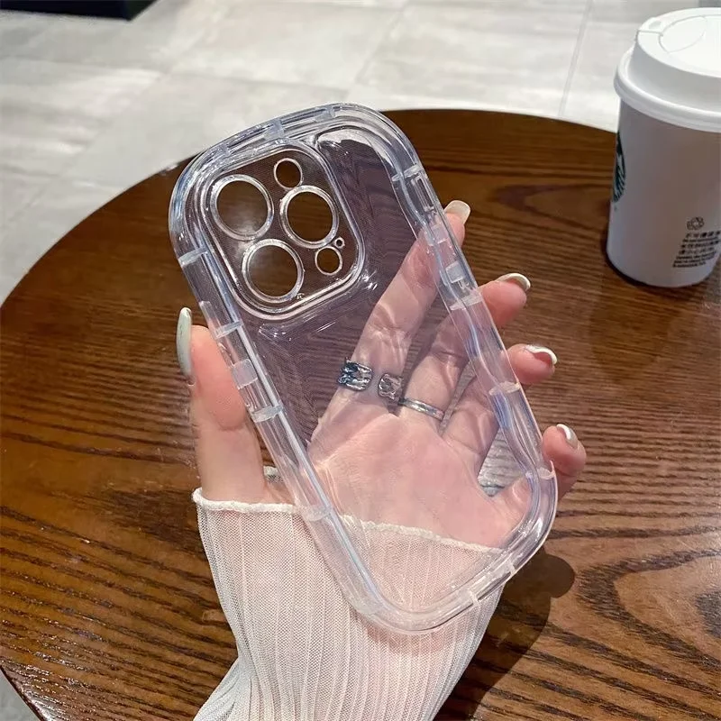 Crystal Clear Airbag Shockproof Phone Case with Camera Protection