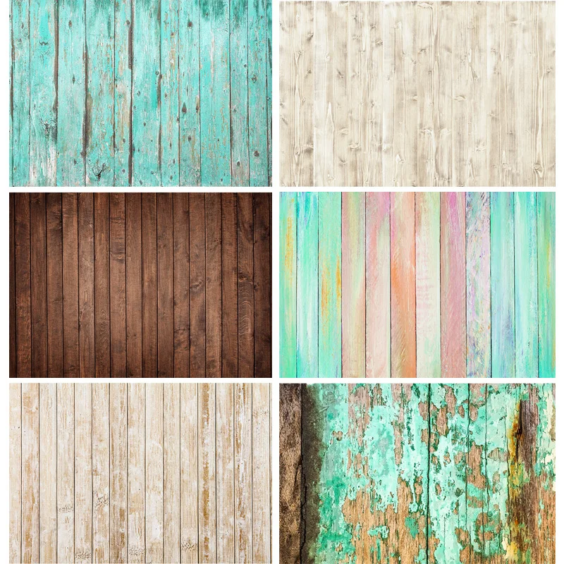 

SHENGYONGBAO Vinyl Retro Wood Plank Vintage Baby Portrait Photography Backdrops For Photo Studio Background Props 21318WQ-57