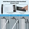 All metal 10 inch rain shower head, square shower head combination, high pressure handheld shower wand, 16 inch adjustable 4