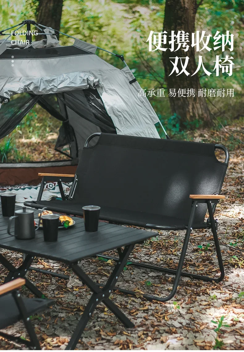 Leisure Backrest Picnic Lounge Camping Folding Fishing,convenient Beach Chair Outdoor Double Chair