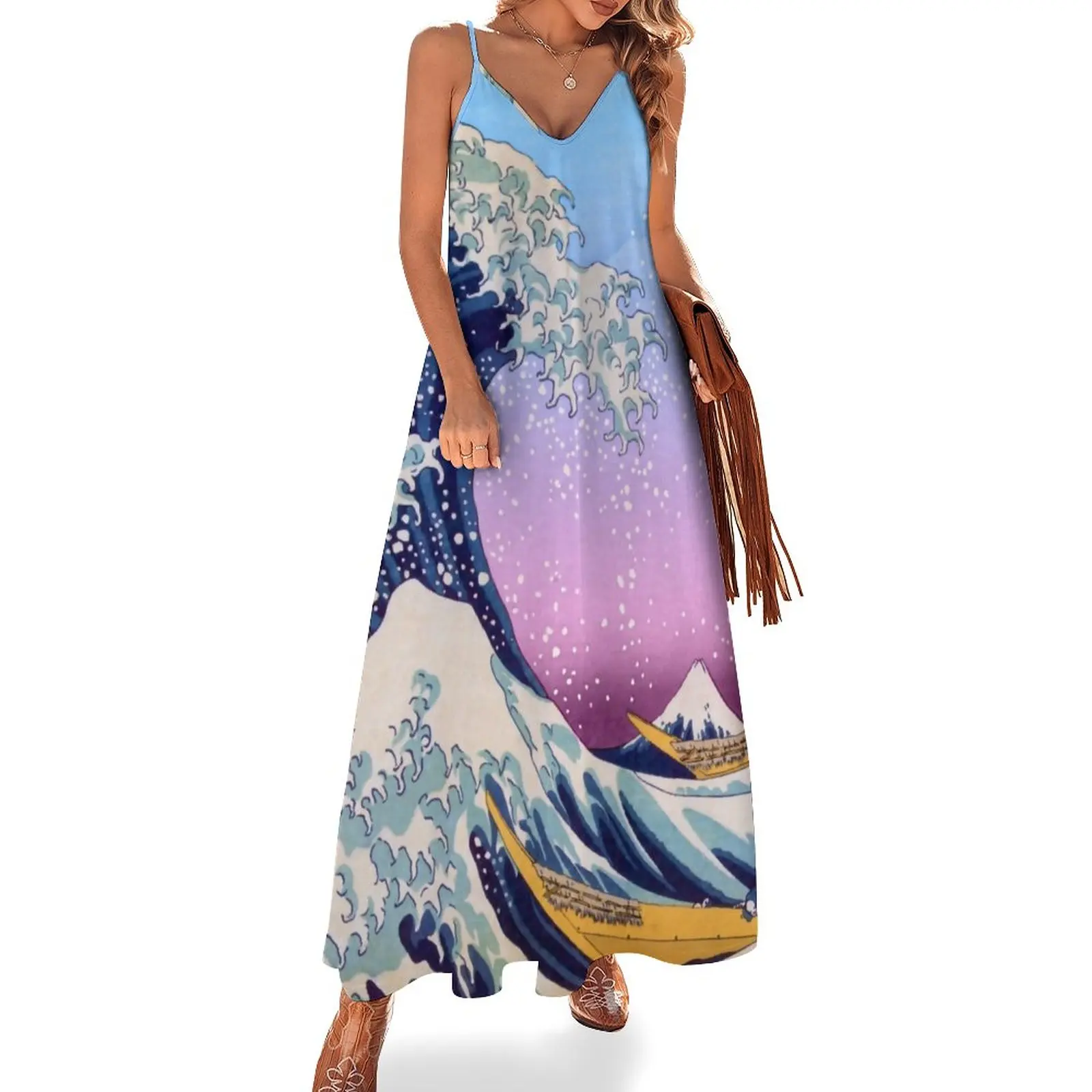 

The Great Wave off Kanagawa - by Hokusai Sleeveless Dress Aesthetic clothing evening dress woman