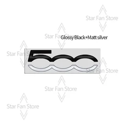 Sleek Metal 3D Car Trunk Emblem Badge Decal (Black Matte Silver)