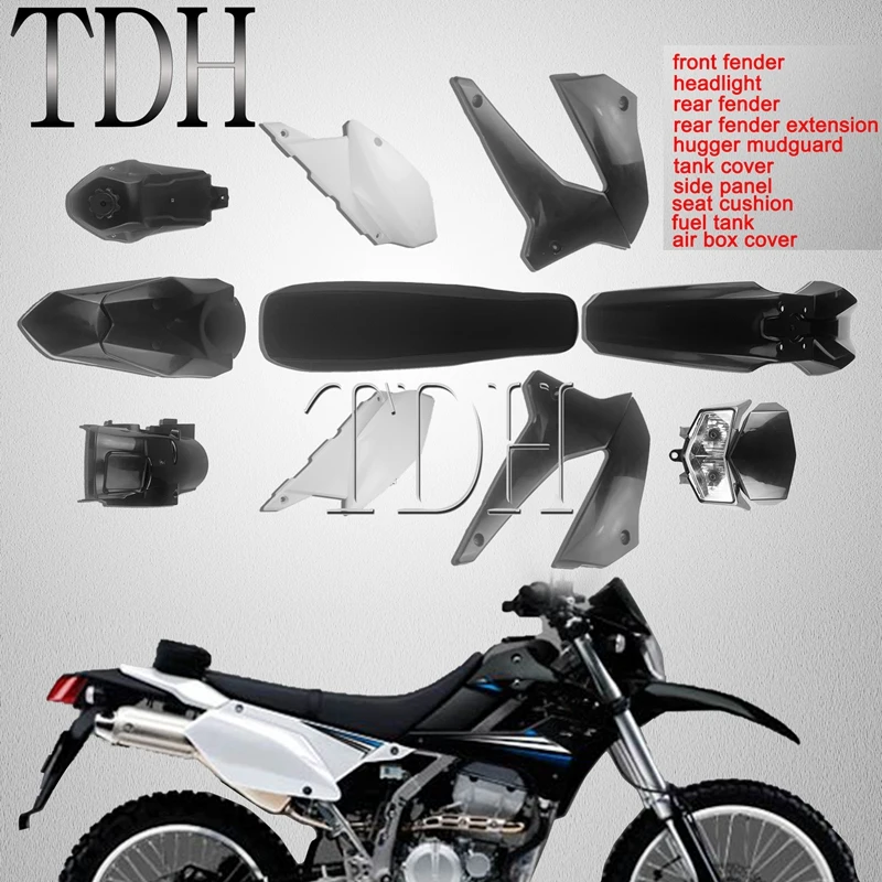 Black Plastic Fenders For KAWASAKI KLX110 KX65 PIT BIKE - Foto 6