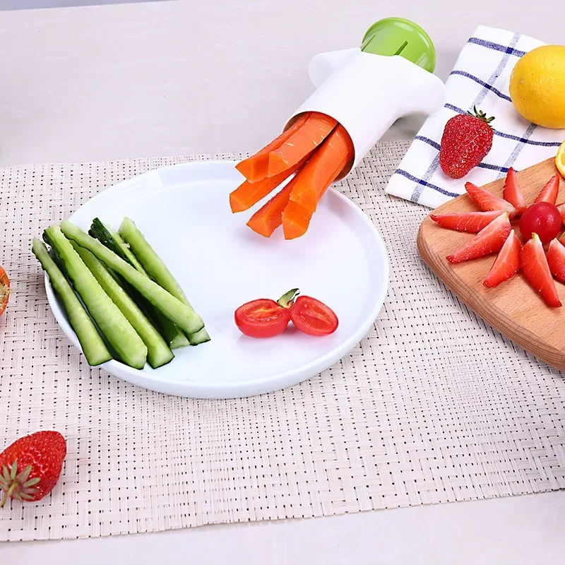 Cucumber Cutter Stainless Steel Blade Fruit and Vegetable Divider Carrot Cutter Kitchen Gadgets Vegetable Cutter Kitchen Gadgets
