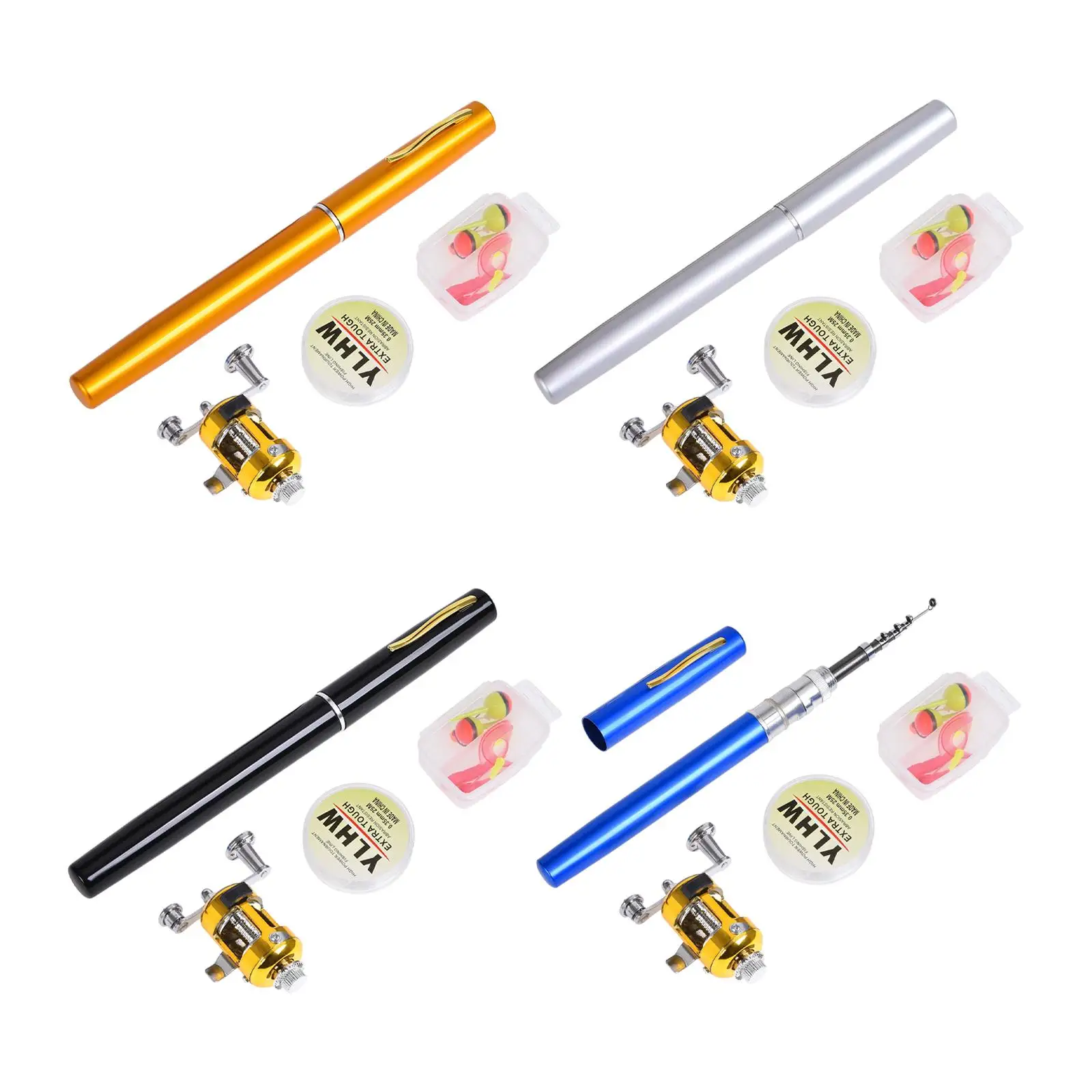 낚싯대 릴 세트, 포켓 펜 모양, 쉬운 휴대, 낚시꾼 선물, 낚시 세트