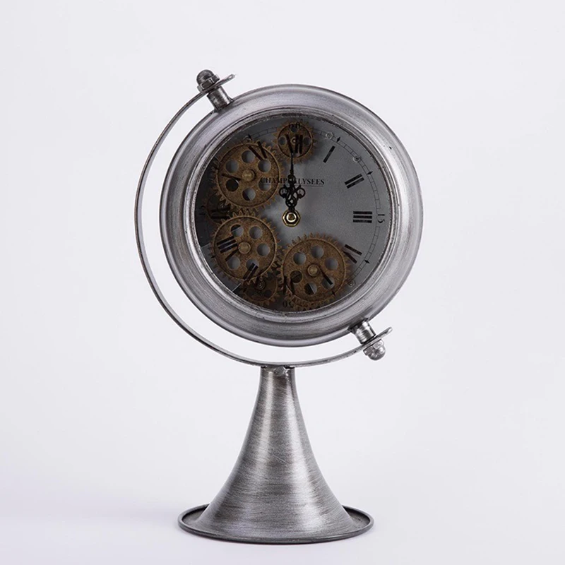 Vintage Rotating Gear Desk Clock – OddityGate