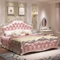Ensemble de chambre à coucher moderne de style princesse, literie haut de gamme, ensemble de chambre à coucher de luxe, design pour filles, Letti E Mobili, meubles nordiques 4