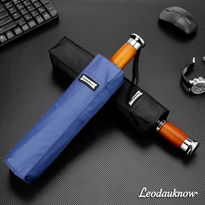125cm Automatic Double Layer 3Fold Windproof Outdoor Umbrella for Men and Women
