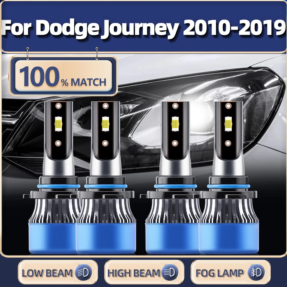 

LED Headlight Bulbs With Fan 40000LM Plug And Play Auto Headlamps 12V 6000K For Dodge Journey 2010-2014 2015 2016 2017 2018 2019