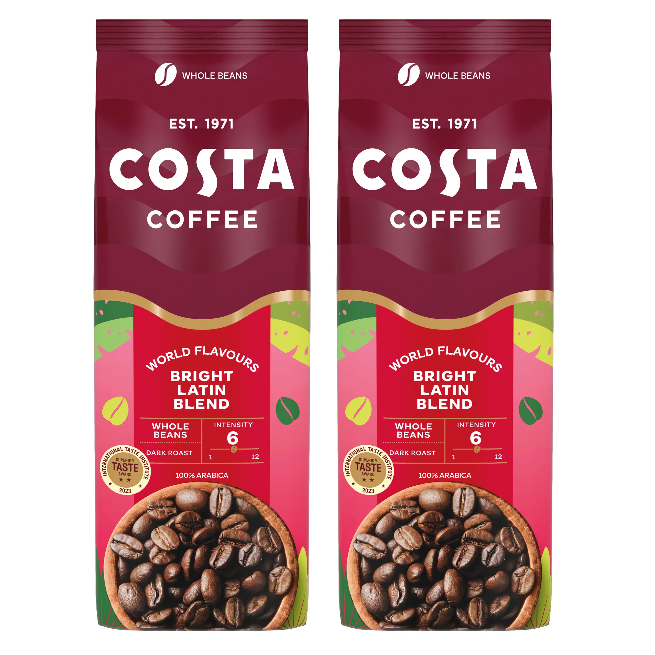 2x Kawa ziarnista Costa Coffee Bright Blend 1 kg z Polski za $25.79 / ~101zł