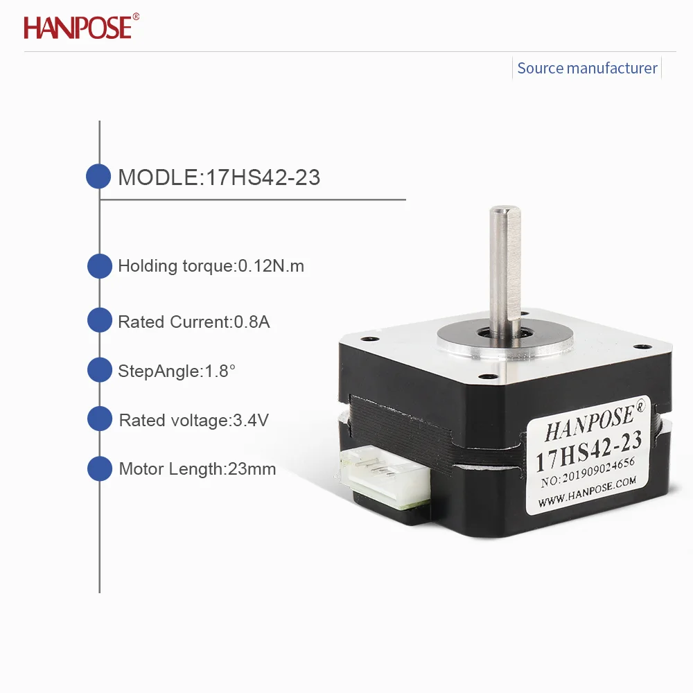 NEMA17 17HS4223 스테퍼 모터 3.4V 0.8A 2상 4선 3D 프린팅 액세서리 모터 제조업체 직접 판매 NEMA17