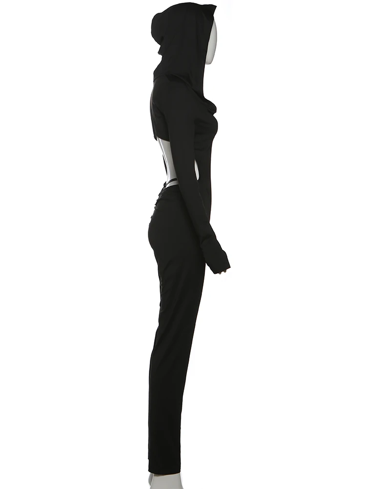 Nibber Backless Hooded Jumpsuits Women Long Sleeve Peach Buttock Slit Solid Skinny Elasticity Autumn Trend Sexy Street Outfits S99489750577f4e50aa8ba1a8c2217ad9U