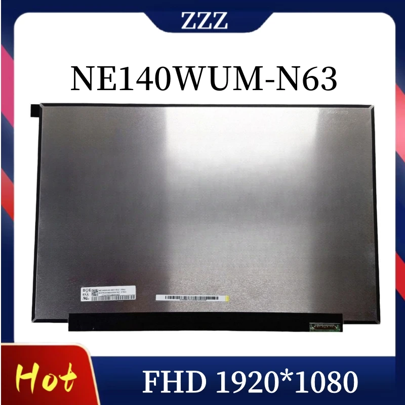 

14 Inch Slim NE140WUM-N63 Laptop Lcd Screen Display NE140WUM-N63 V8.0 FHD 1920*1200 EDP 30pins 95% sRGB IPS Matrix Panel