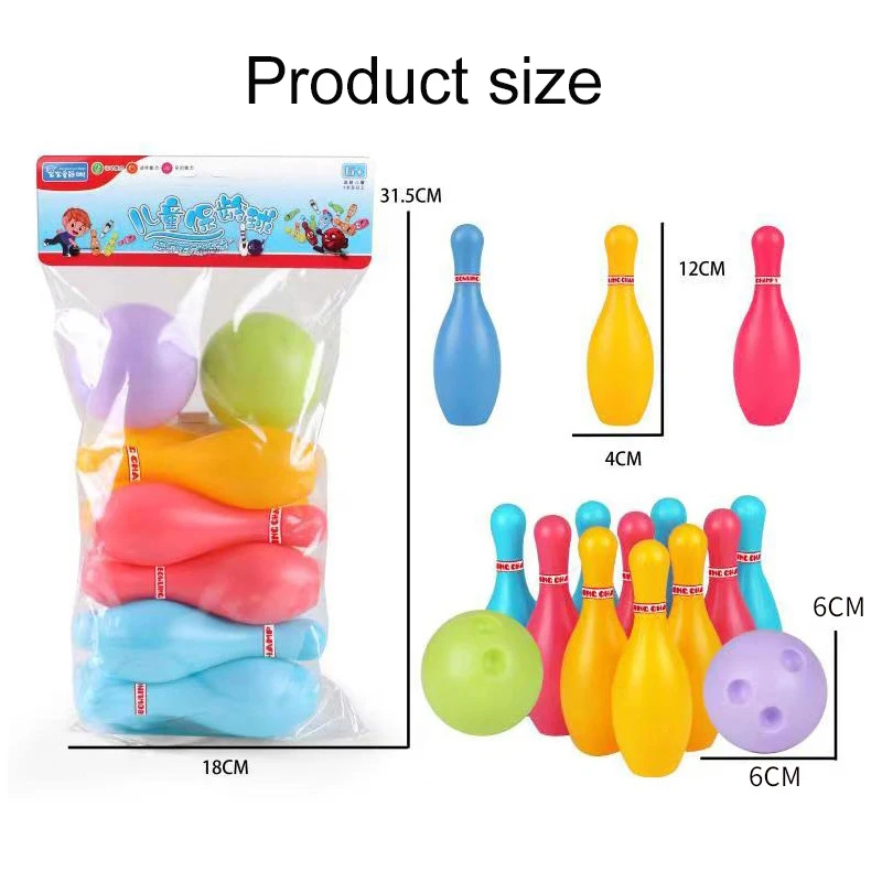 Mini Bowling Set Indoor & outdoor Plastic Children Sports Toys Body Building Parent-child Leisure Interaction Puzzle Gifts TMZ