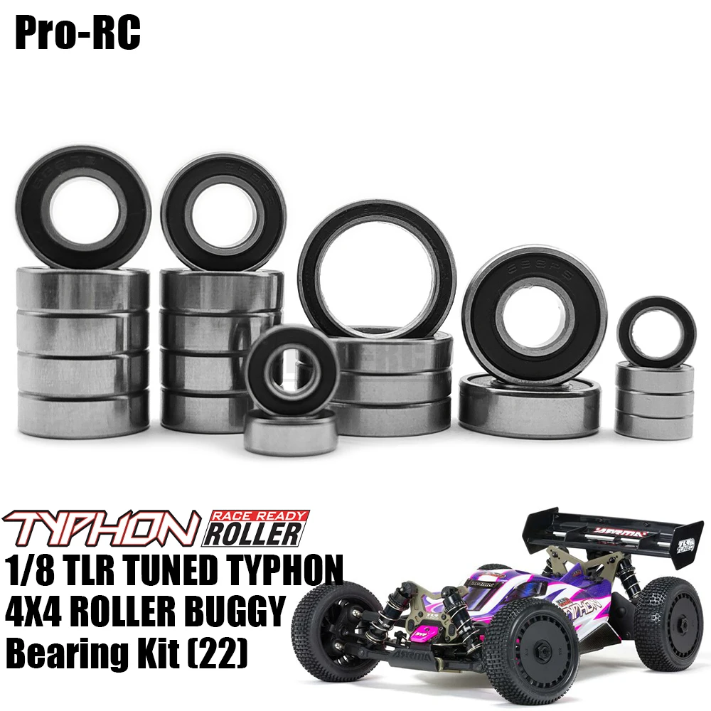 Per Arrma 1/8 Tlr Tuned Typhon 4X4 Roller Buggy Kit Cuscinetto Sigillato 22 Pezzi