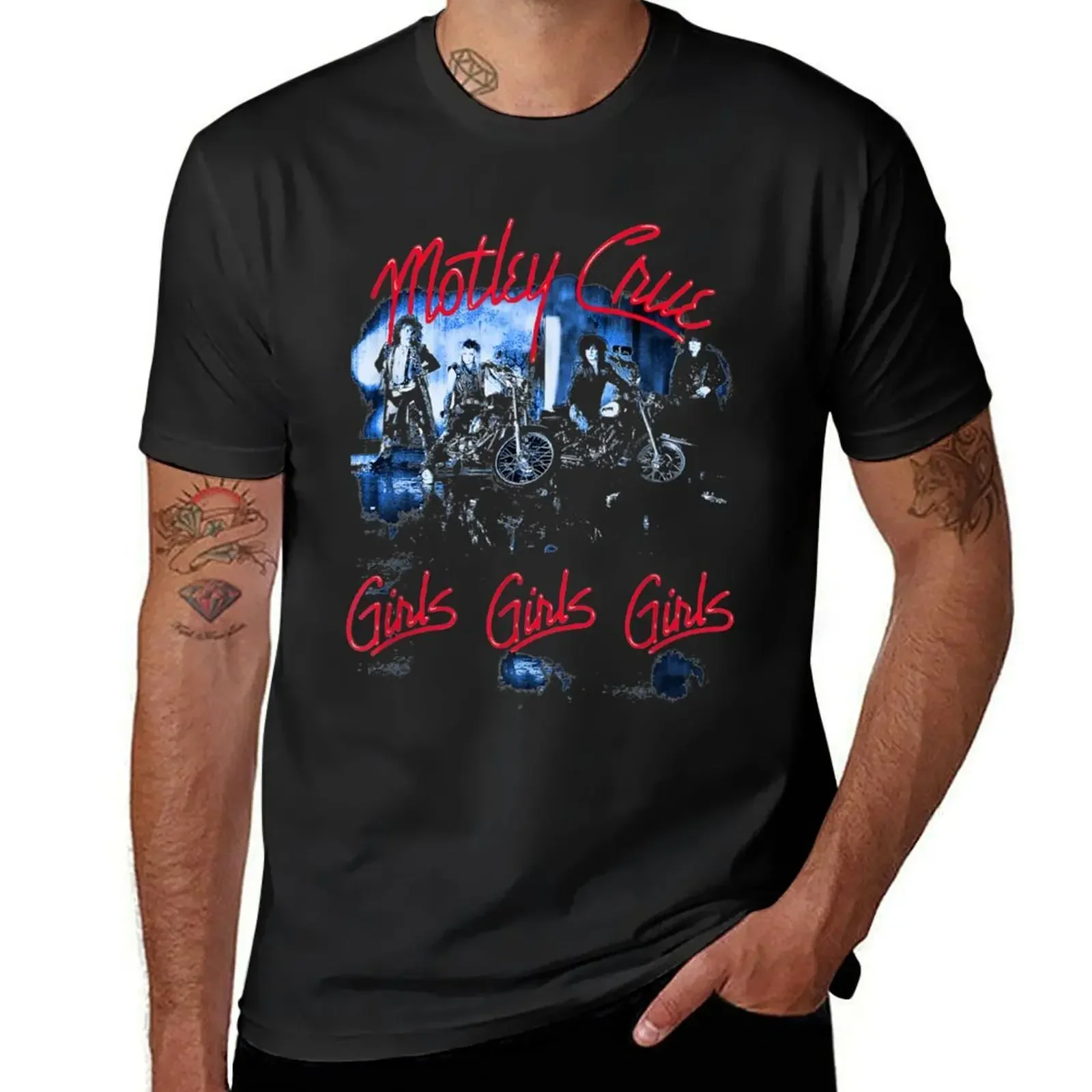 

Mtley Cre Girls Tracklist T-shirt plus size tops blacks anime mens graphic t-shirts pack