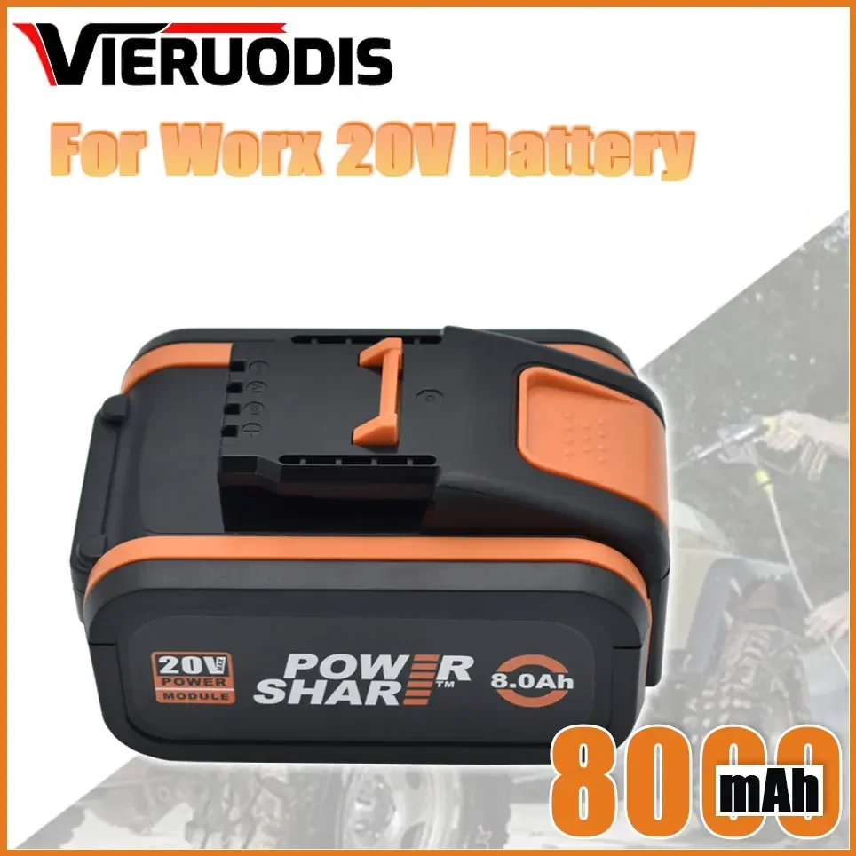 Rechargeable Battery For worx 20V 8.0Ah Lithium battery WA3553 WA3551 WA3553.1 WA3570 for All WORX Electric and Garden Tools