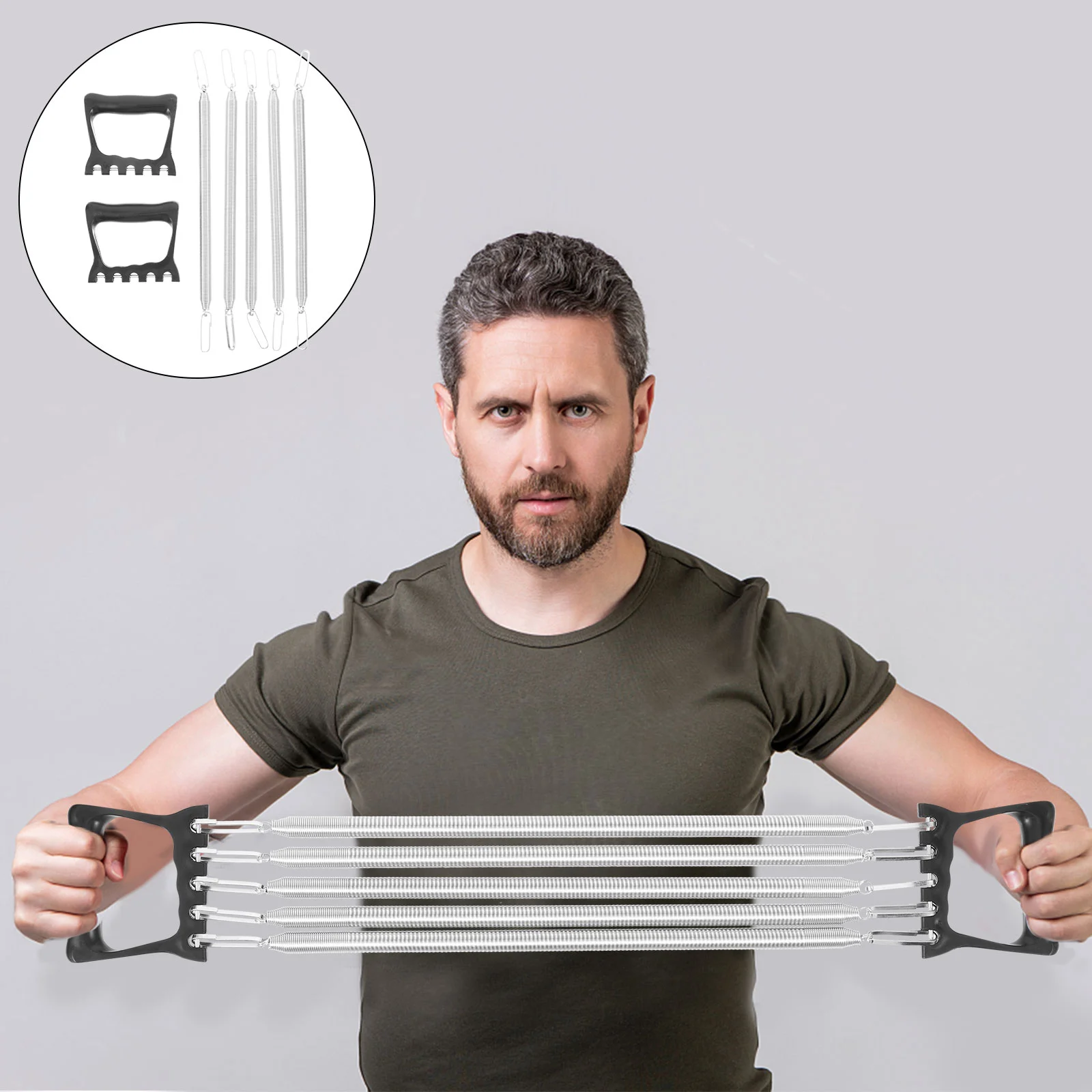 

Весенний Эспандер для груди, ручка из стали, тренировочный тренажер, домашний тренажер для фитнеса