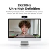 UGREEN 2K Webcam with Microphone, Full HD USB Web Camera, Adjustable FOV, Auto Light Correction, Video Webcam for Streaming 2