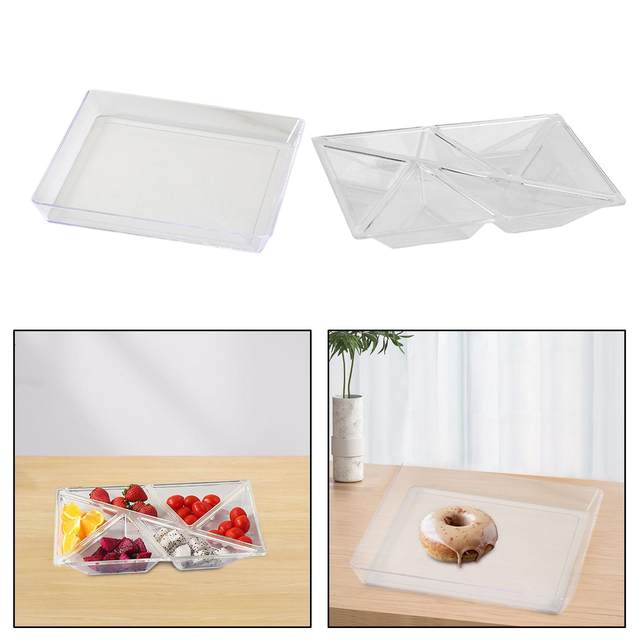 Fruit Plate Decorative Tray Multipurpose Serving Tray Candy Dish Holder Stand for KTV Celebration Restaurant Buffet Birthday