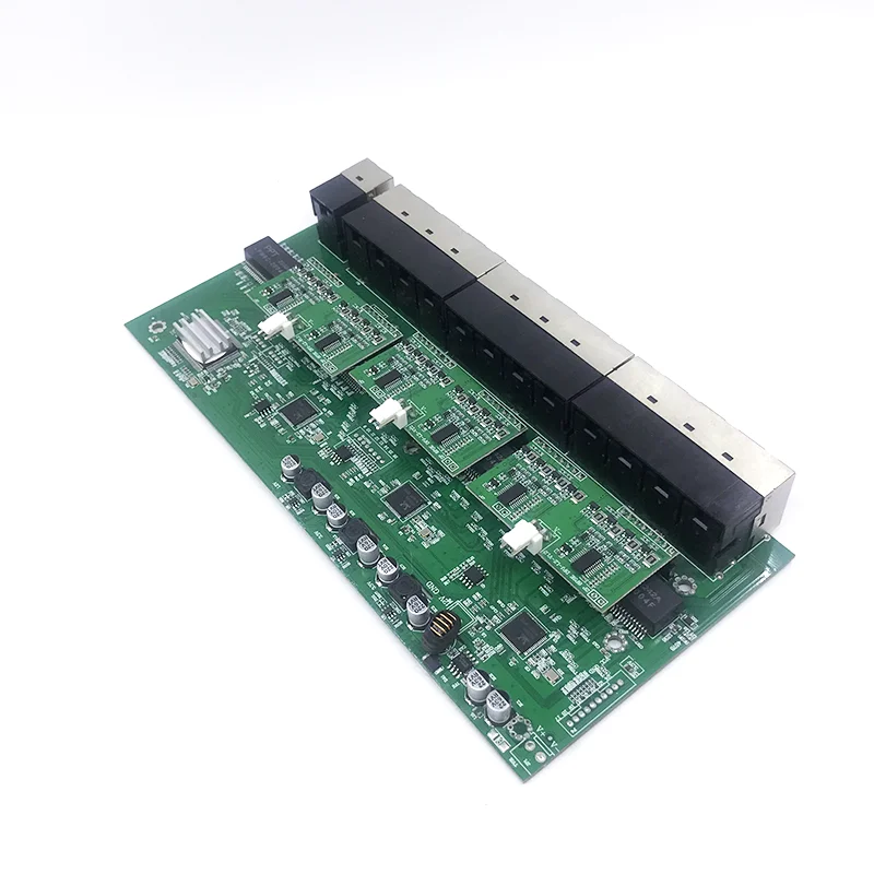 업링크 NVR 포트 스위치 모듈, 24 포트, 10/100M POE, 48V(300W-400W), 802.3AT/AF 스위치, 2 1000M