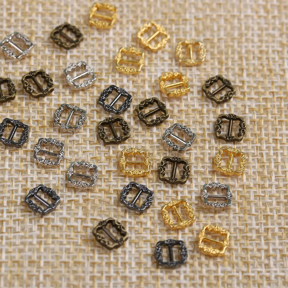 Plush doll accessories doll clothes accessories doll accessories 20Pcs Mini Doll Metal Buttons 7mm Tri-glide Belt Buckle DIY Doll Bags Shoes Clothes Handmade Clothing Sewing Accessories
