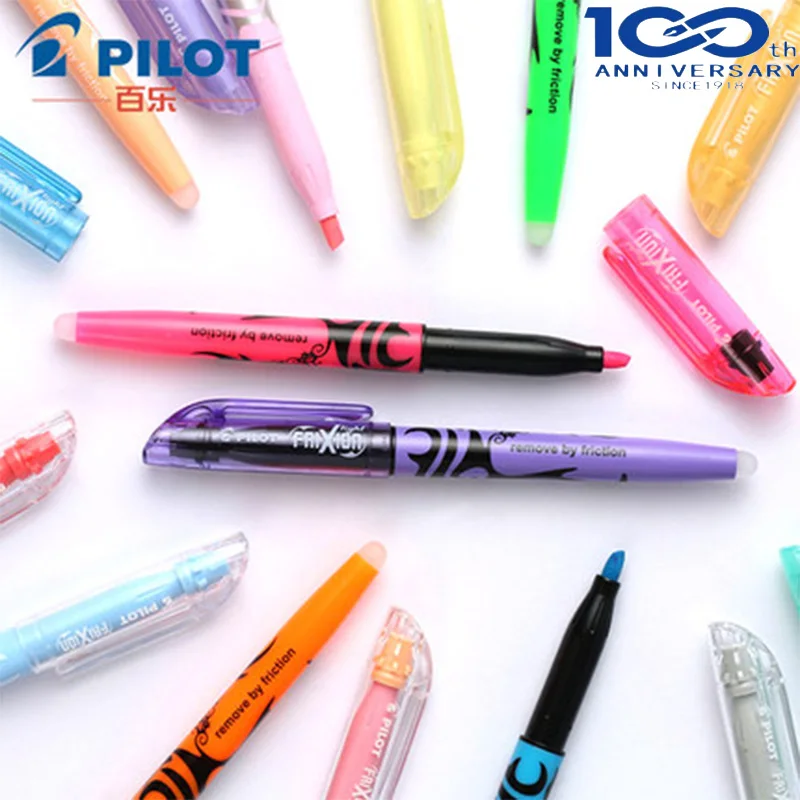 6/12 Japan PILOT SW-FL Erasable Highlighter Pen Set Marker Pen Color Hand Account Pen Friction Oblique Tip Temperature Control