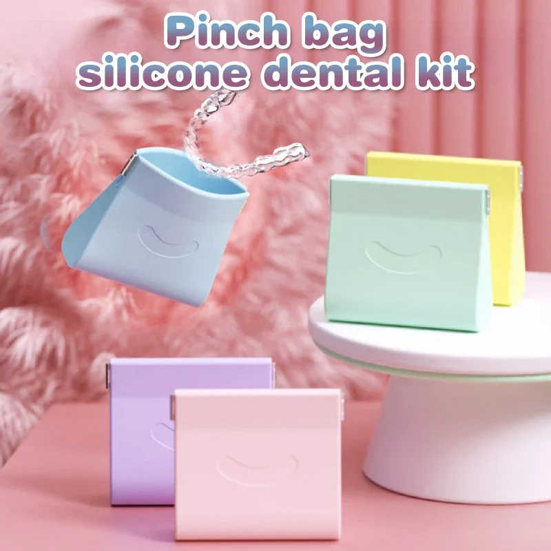 10PCS ซิลิโคนฟันปลอมป้องกันกรณีฟันปลอมถาดกล่อง Vent หลุมทันตกรรมฟันปลอมกล่อง ​ กล่องเก็บของจัดฟันจัดฟัน 1