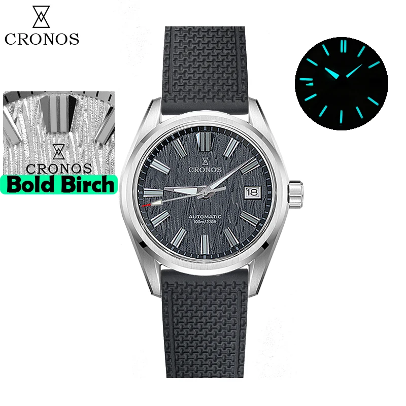 Cronos Men Watch 39mm Automatic Miyota 9015 Movement Wristwatches