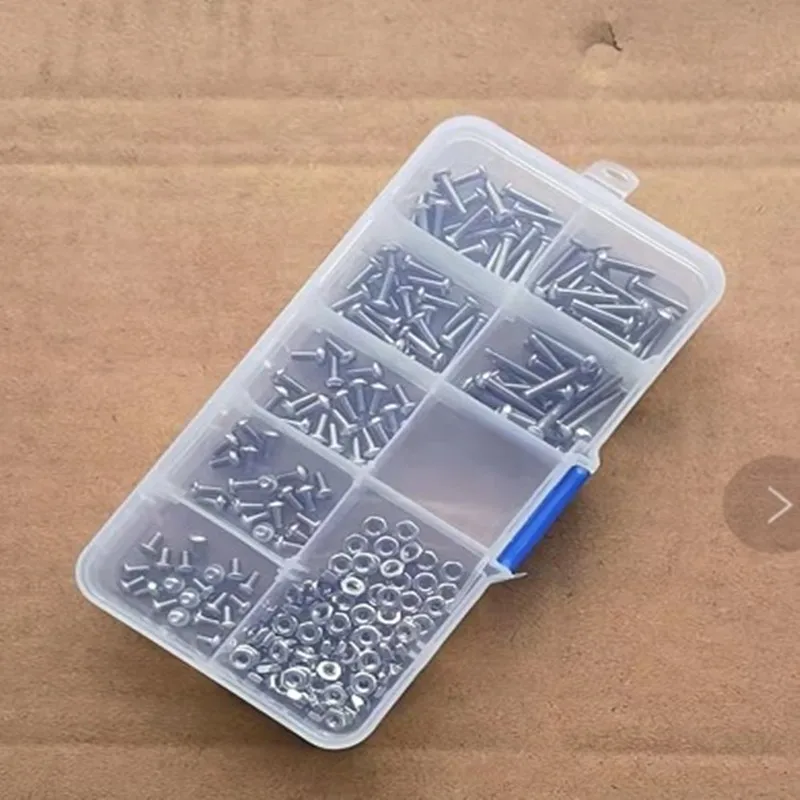 240Pcs/box M2 M2.5 M3 100pcs/box M4 M5 ISO7380 Stainless Steel Button Head Hex Socket Head Cap Bolts Machine Screw and Nut Kit Stainless Steel Screws Screw Bolt Nut Set Hex Nuts Assortment Kit Screw Washer Nut Kit Hexagon Socket Head Cap Screw