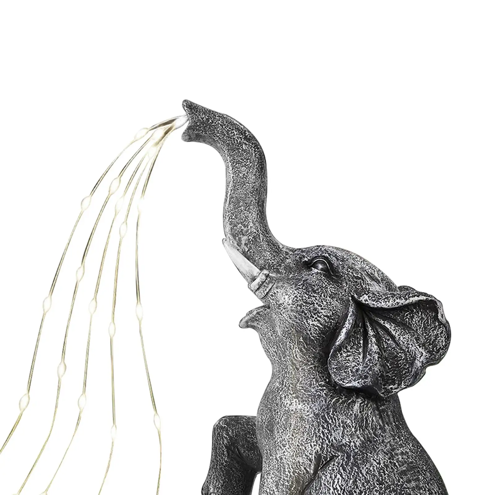 Elephant Statue with Solar Light Garden Decor Elephant Figurine for Patio Elephant Statue with Solar Light Garden Decor Elephant Figurine for Patio