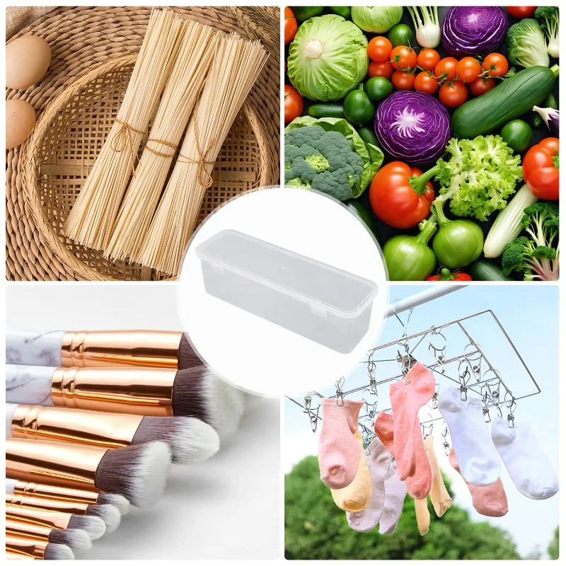 5/1pcs Noodles Sealed Can Reusable Plastic Food Storage Box Container Square Fridge Crisper with Lid Kitchen Storage Organiser 6