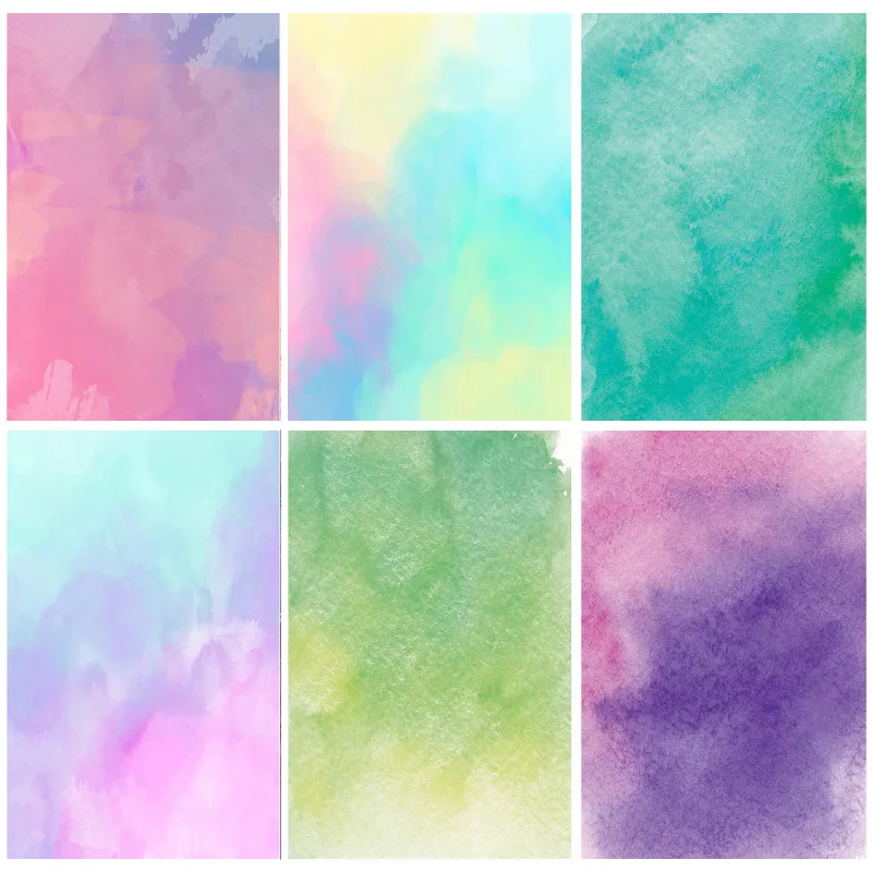

Vintage Watercolor Portrait Photography Backdrops Studio Props Gradient Solid Color Photo Backgrounds 211014 PPL-02