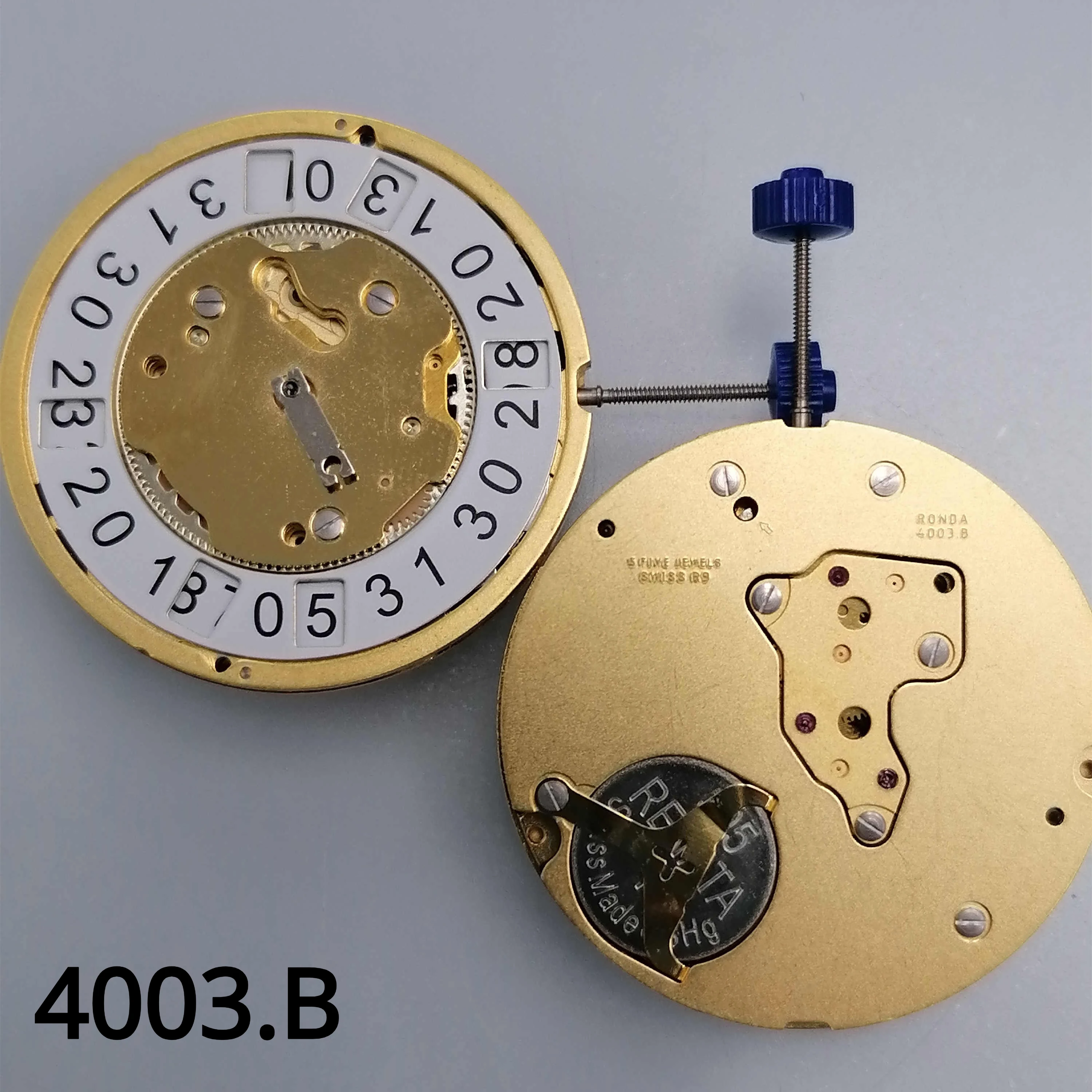 

New Swiss RONDA 4003.B Movement 6 Digits Quartz Movement Gold Machine Watch Movement Parts