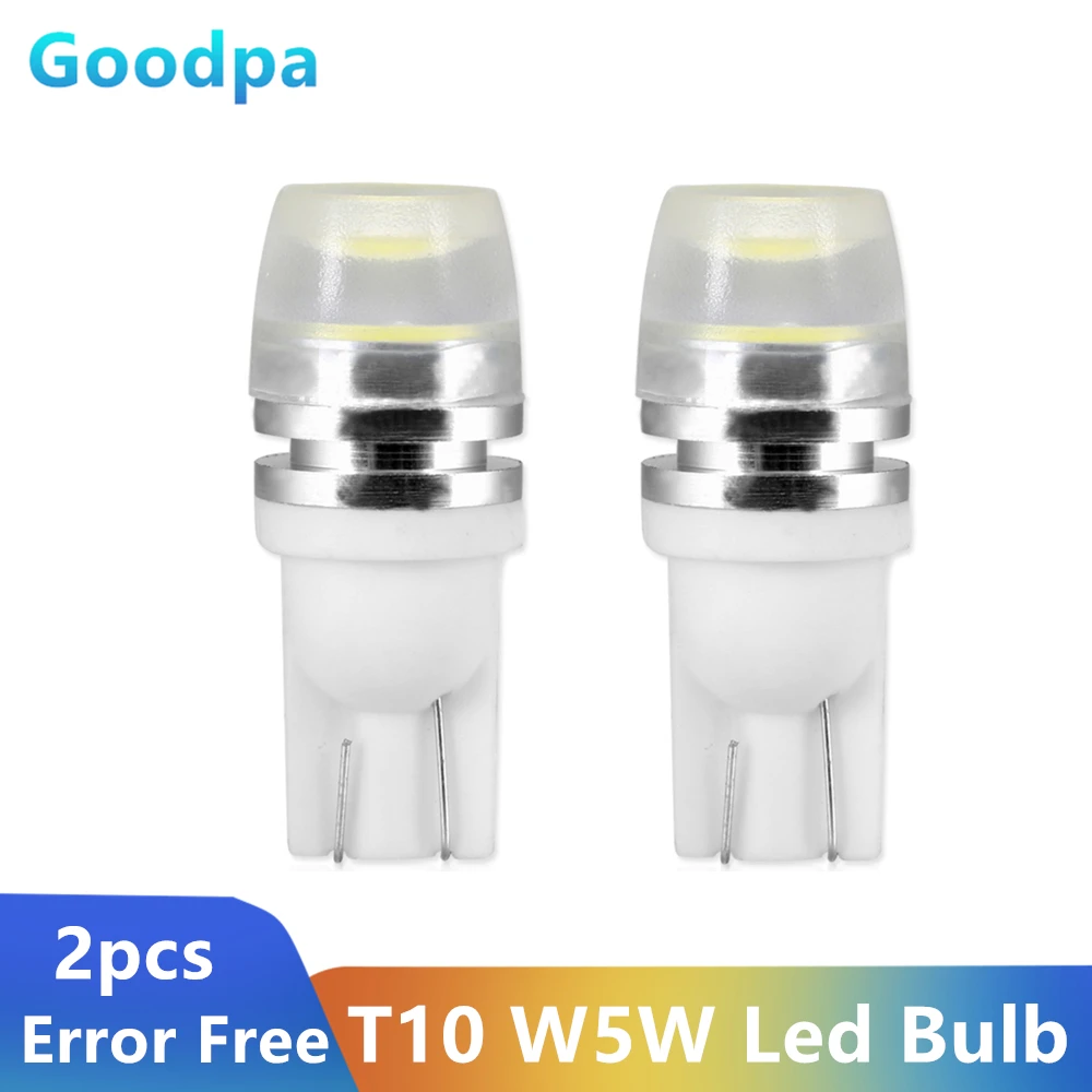2 шт. W5W T10 Светодиодные лампы 6000K 168 194 Led 5w5 автомобильный внутренний купол номерной