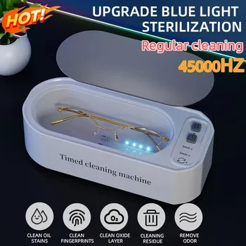 250mAh Ultrasonic Glasses Cleaning Machine Ultrasound Timed jewelry toothbrush High Frequency Ultrasonic Cleaner Bath 2026 1