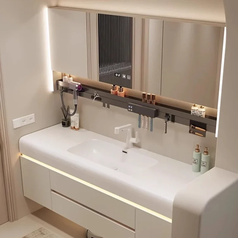 Modern Wall‑Mounted Bathroom Cabinet Set with Narrow Storage 3