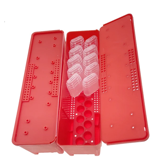 1Db Jzbz Queen Méh Tenyésztő Inkubátor Ketrec Dobozszállítás Műanyag Posta Mozgás 20Db Bebörtönzött Fogoly Méhész Eszköz - Image 5