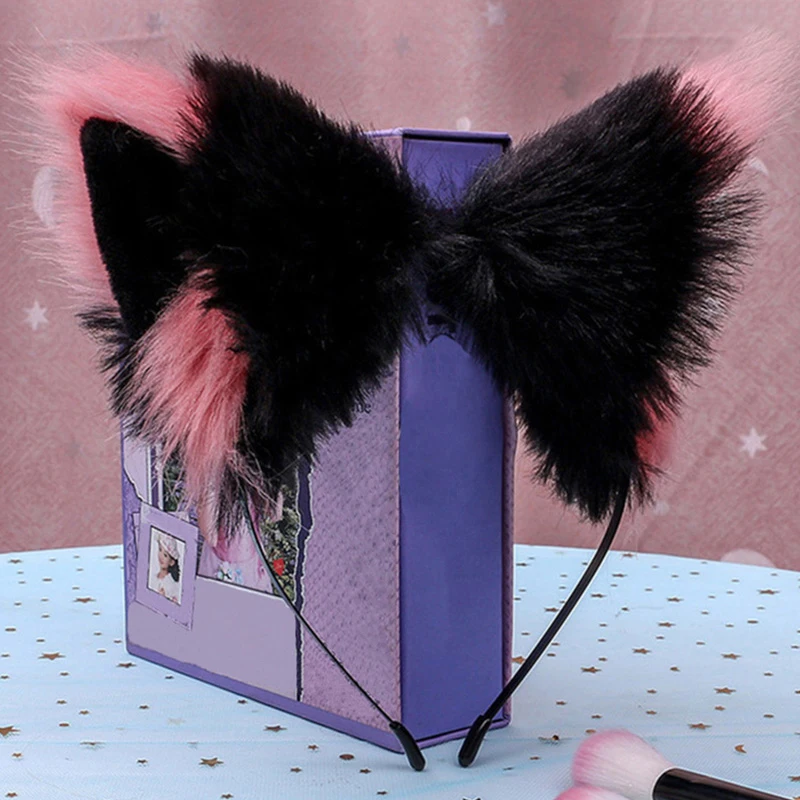 Plush Faux Fur Fox Cat Ear Hair Hoops Headband Women Girl Cosplay Hair Accessories hair bands hair band cosplay headpiece cosplay accessories
