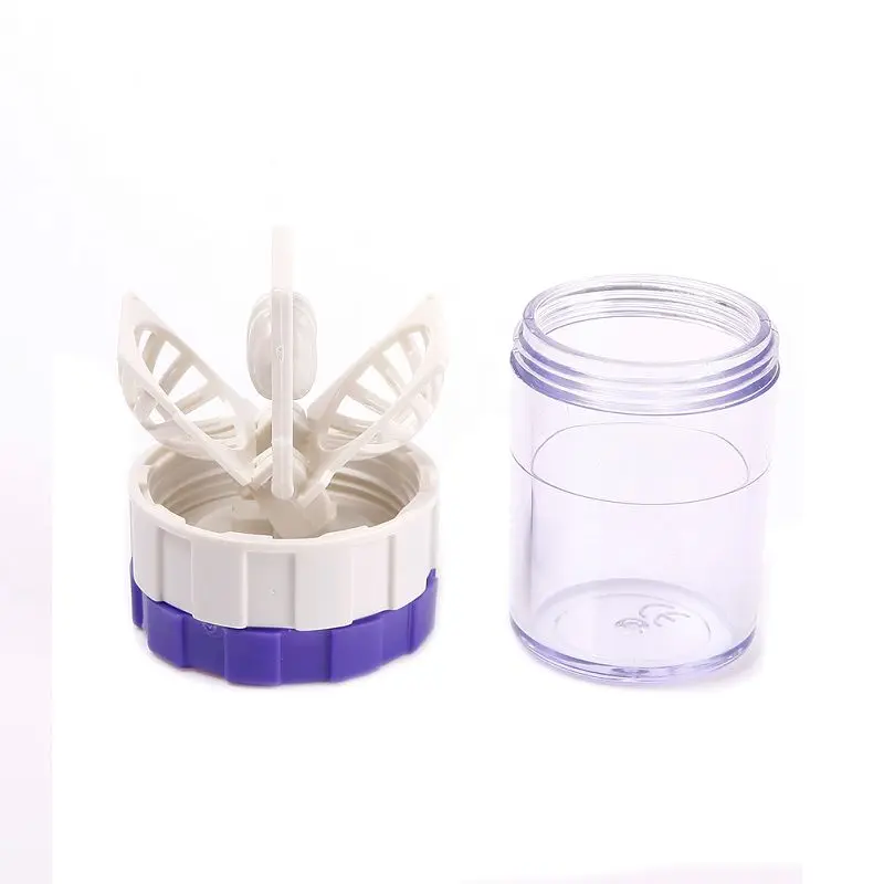 Contact Lenses Cleaner Device Manually Rotatable Type Portable Contact Lens Beauty Pupil Storage Cleaning Container Tools 1 pcs for contact lenses tools