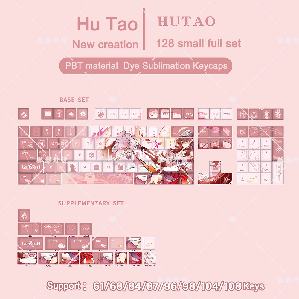 Impacto Keycaps Presente Cereja Perfil PBT Teclado
