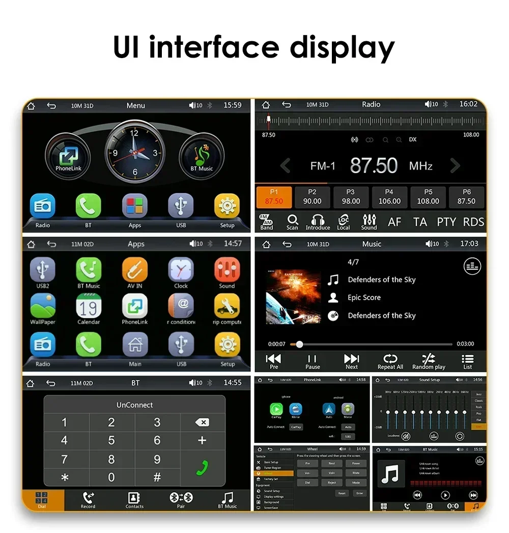 SXMA CarPlay MP5 Autoradio - Allwinner Melis System Mit Rückkamera