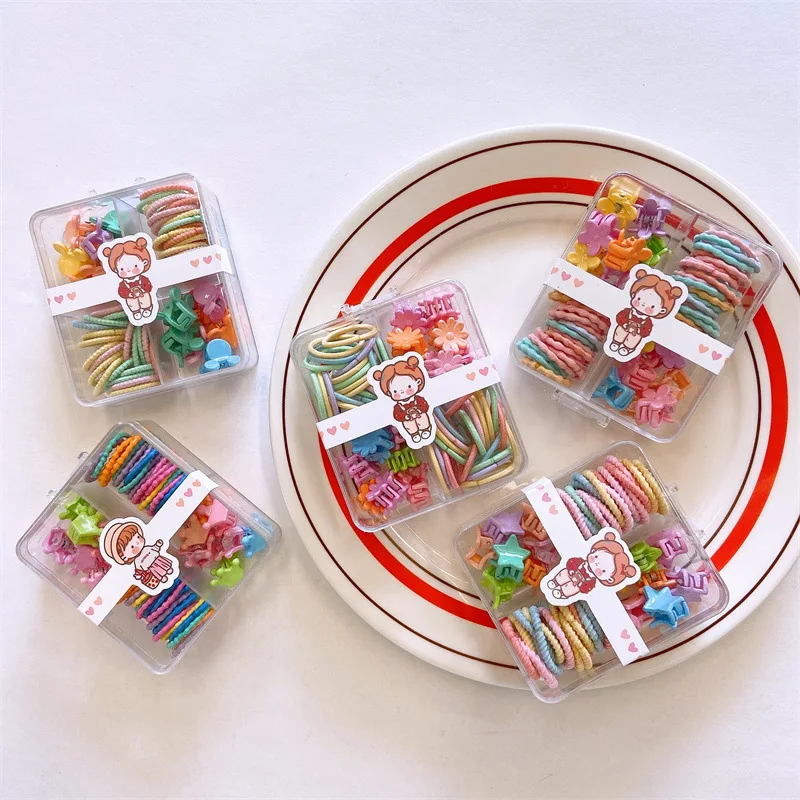 

1 компл., маленький зажим для волос и резинка для волос для девочек, эластичная резинка для волос с Микки, мини-заколка для волос, резинки для волос для детей