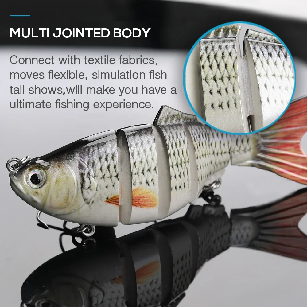 10cm 16g Fishing Lure 6 Segment At Plastic Simulation Multi Jointed Hard  Bait For Fishing Lover