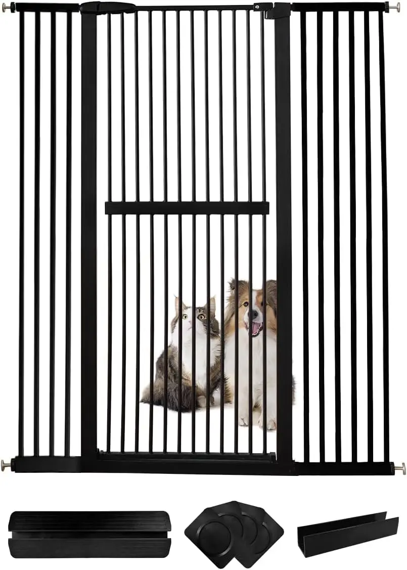 Extra Tall Pet Gate 61.02" High Pressure Mounted 50.79"-55.11" Extra Wide (9 Sizes) 1.37" Gap for Cat Dog Children Stai