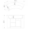 Reception Desk LED Illuminated Curved Reception Desk Area Counter Round Reception Desk 2